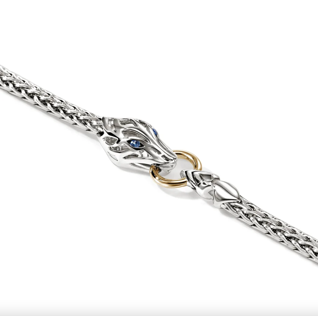 Sterling Silver & 14K Yellow Gold 3.5mm Naga Modern Dragon Bracelet by John Hardy Secondary image