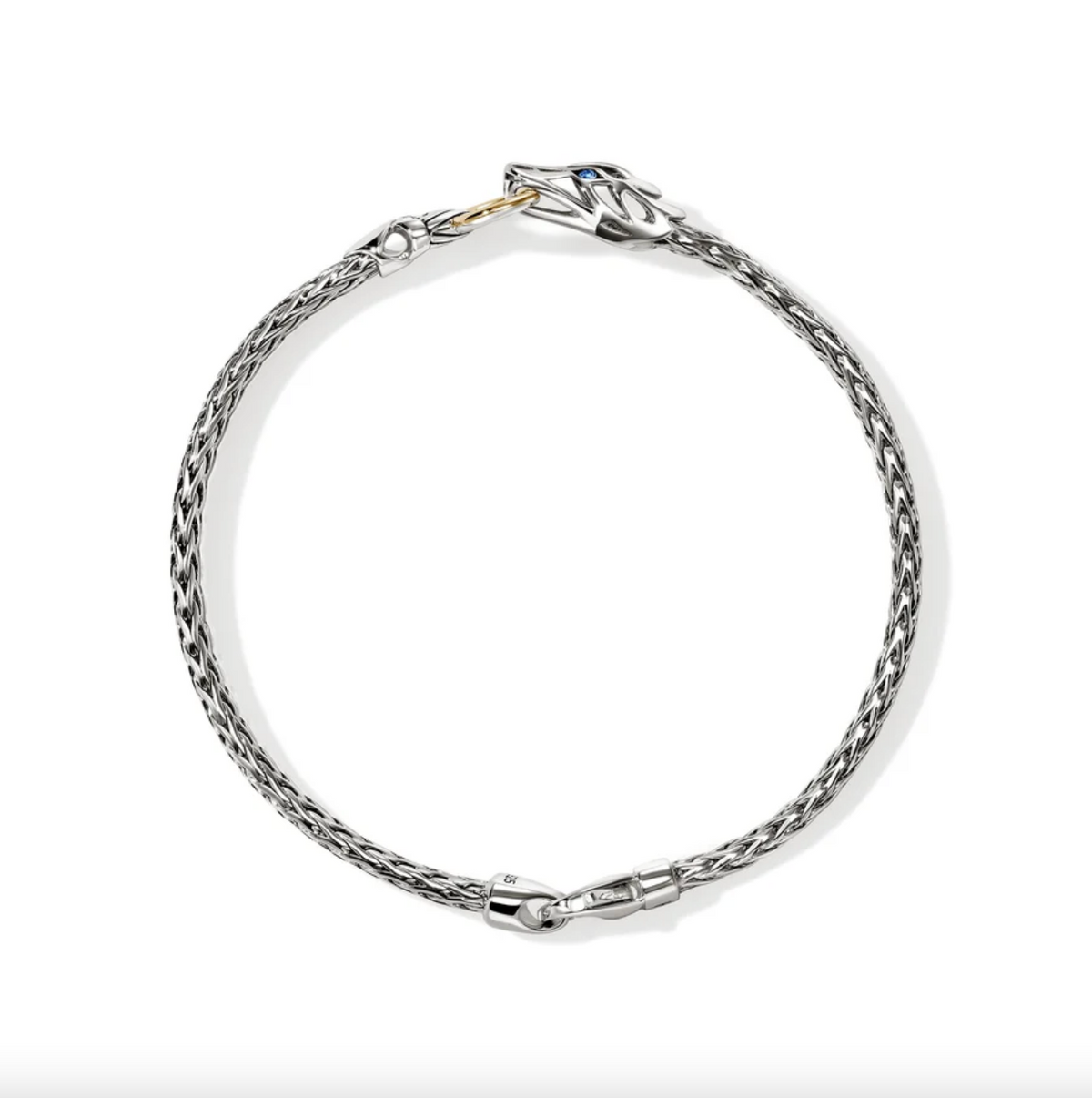 Sterling Silver & 14K Yellow Gold 3.5mm Naga Modern Dragon Bracelet by John Hardy