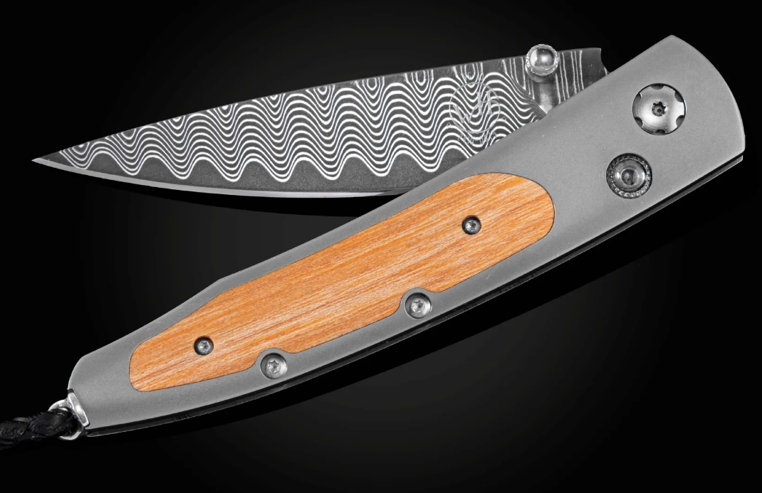 B10 Ducks Titanium Pocket Knife with Wood from Original Autzen Stadium Seat Main image