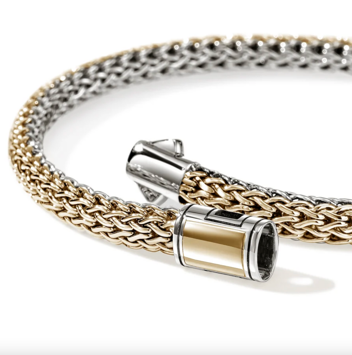 Sterling Silver & 14K Yellow Gold Icon 5mm Reversible Bracelet by John Hardy