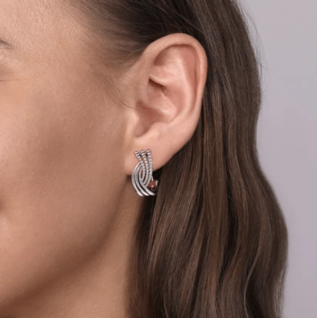 Sterling Silver Twisted Bujukan Earrings by Gabriel NY