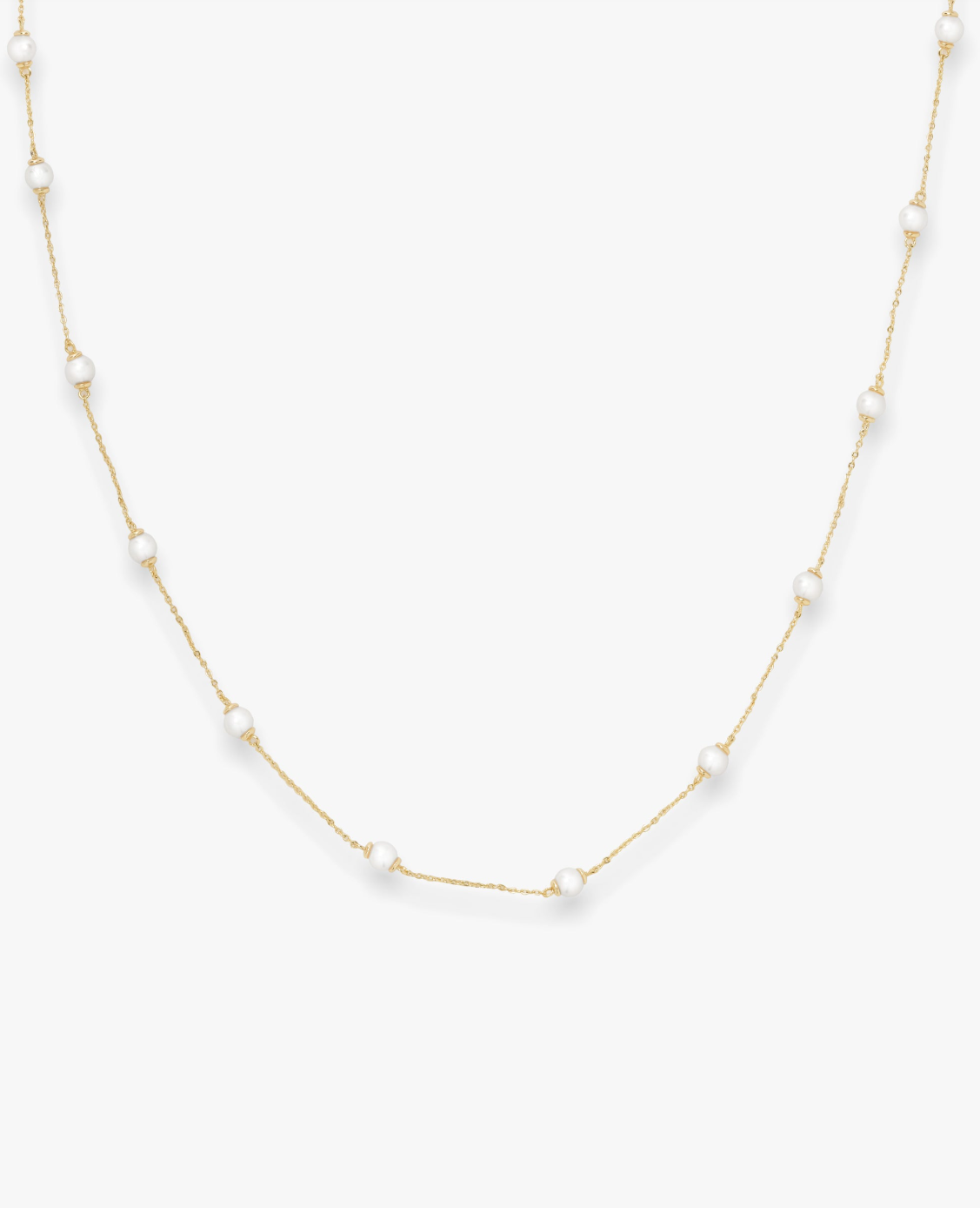 18K Gold Plated Perfect Pearl Infinity Necklace by Melinda Maria Main image