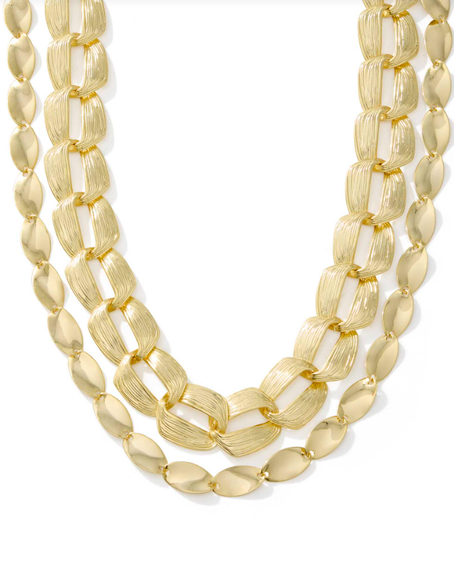 Gold Plated Kira Multi Strand Necklace by Kendra Scott