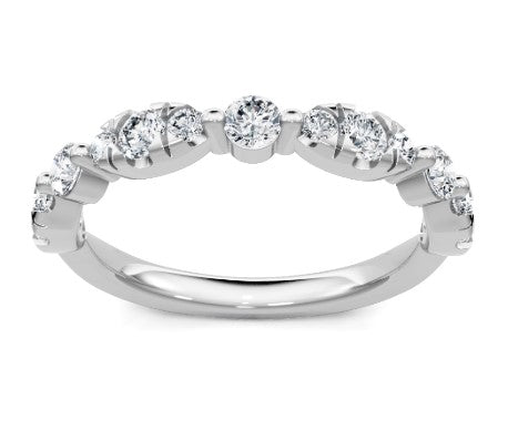 14K WG Round Diamond Alt. Size Wedding Band by Imagine Bridal