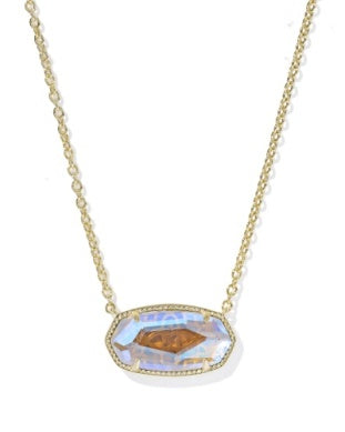Gold Plated Elisa Statement Pendant in Dichroic Glass by Kendra Scott Main image