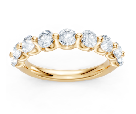 14K Yellow Gold 1cttw Diamond Shared Prong Anniversary Band Main image