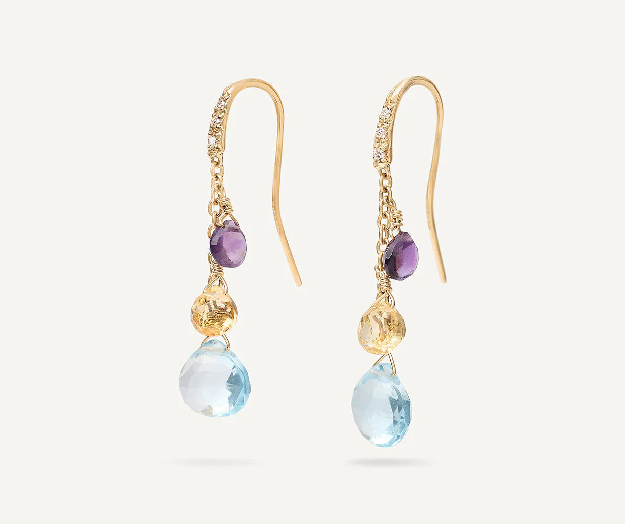 18K YG Paradise Mixed Semi-Precious Gemstone Earrings w Topaz Accents by Marco Bicego Main image