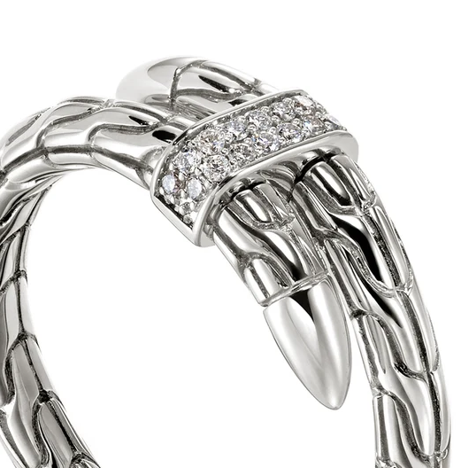 Sterling Silver Spear Diamond Band by John Hardy