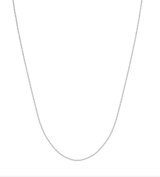 16" 10k Wg 0.55mm Box Chain w/ Lobster Clasp