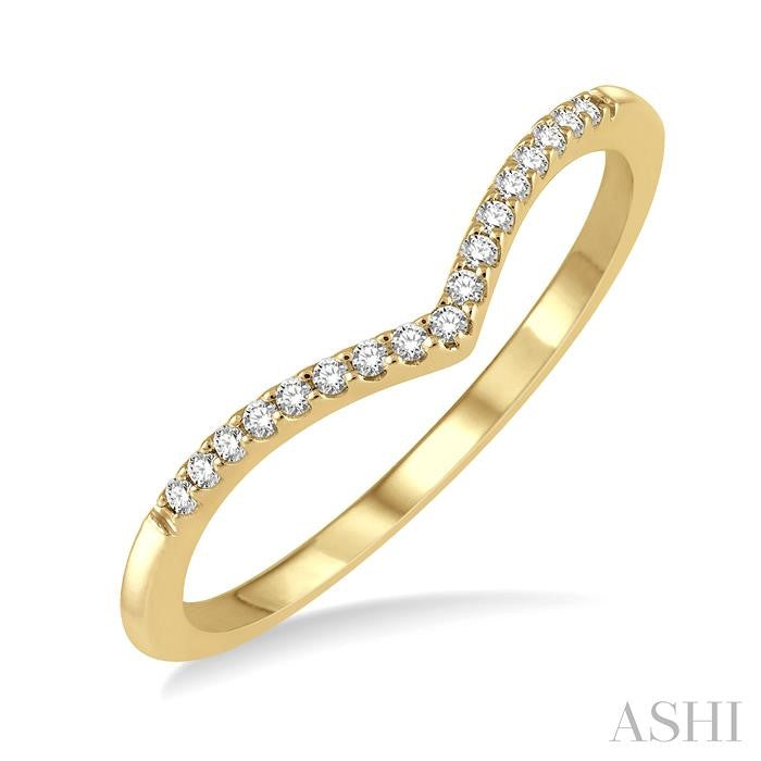 10K YG Petite Diamond Chevron Band Main image