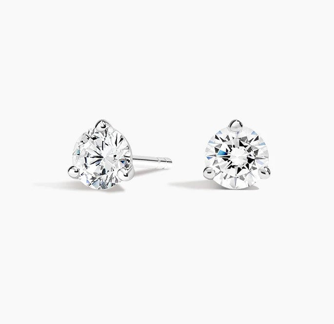 14K WG 3 1/2cttw Diamond Martini Stud Earrings