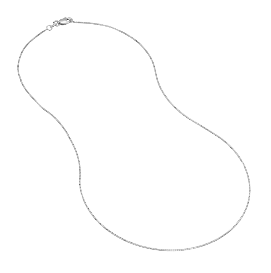 14K WG .73mm Box Chain, 20"