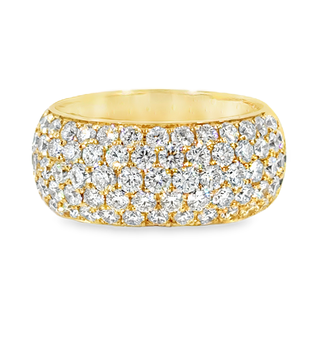 18K Yellow Gold 3cttw Diamond Cigar Wide Band Main image