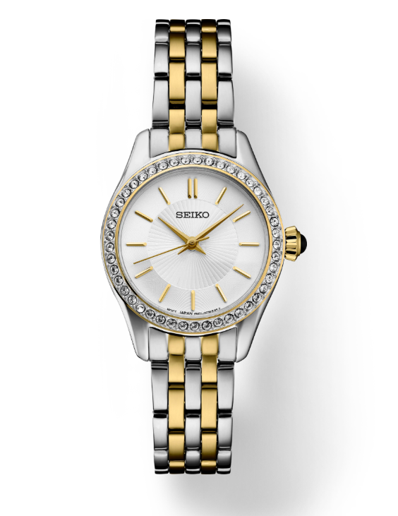 LDS Seiko Crystals SS TT Quartz White Dial Watch Main image