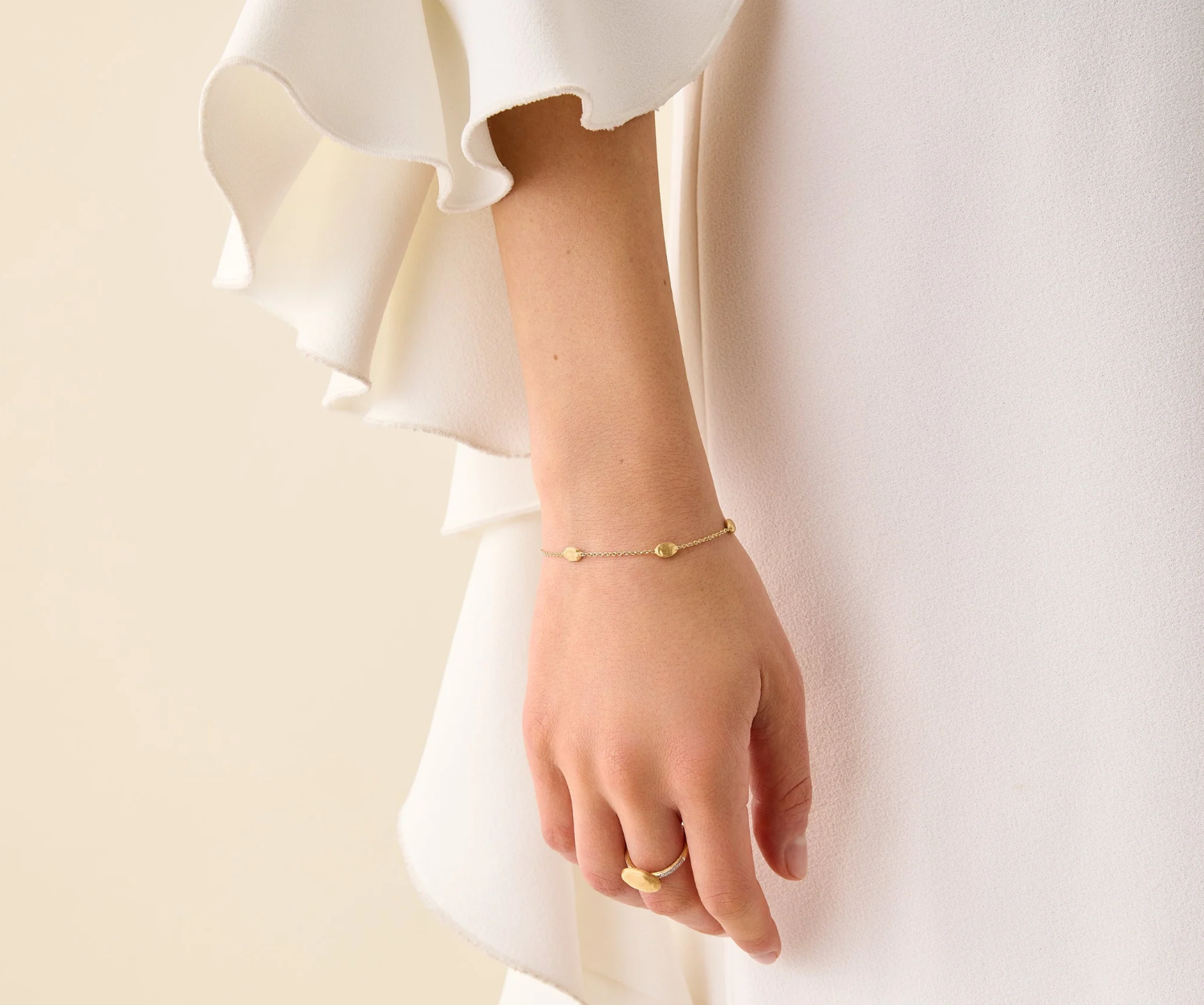 18K YG Siviglia Small Bean Bracelet by Marco Bicego