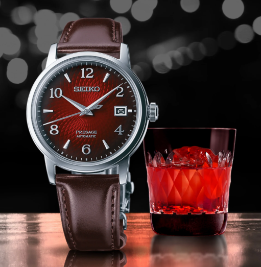 Presage Cocktail SS Automatic Burgundy Dial