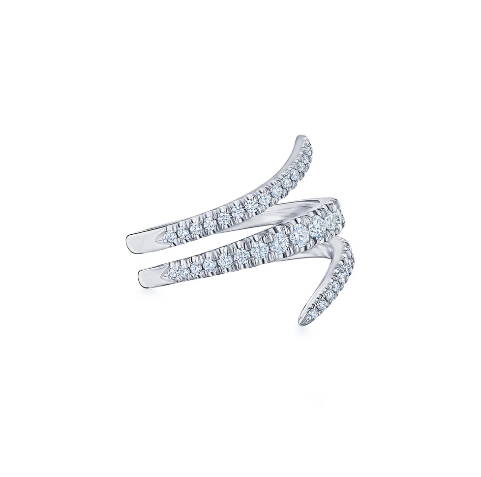 18K White Gold Diamond Vine Wrap Ring by KWIAT Secondary image