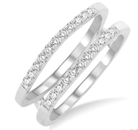 14K WG Diamond Petite Curve Insert Ring Main image