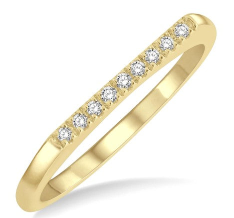 10K YG Diamond Petite Bar Fashion Ring
