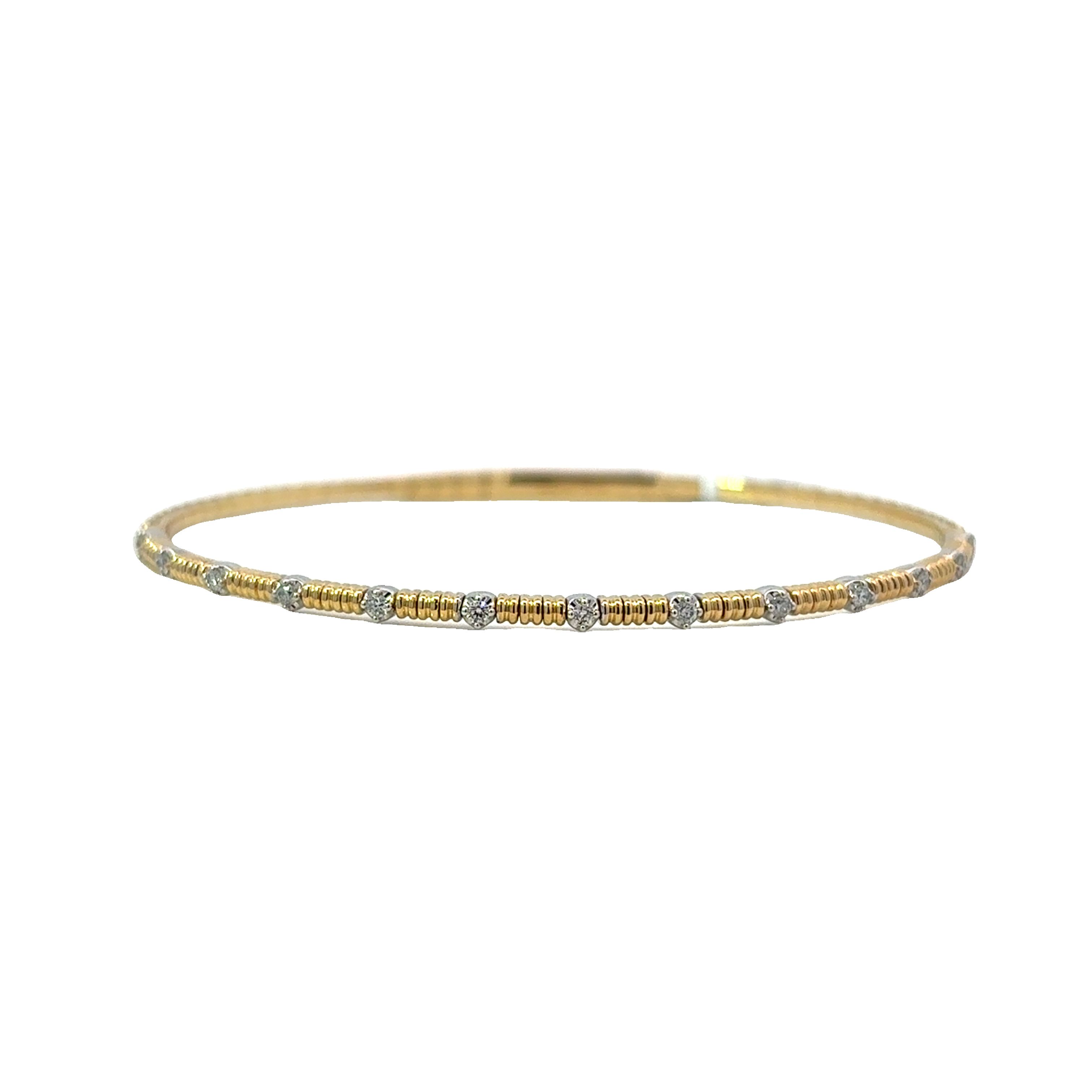 14K YG Diamond Petite Flexi Bangle Bracelet Main image