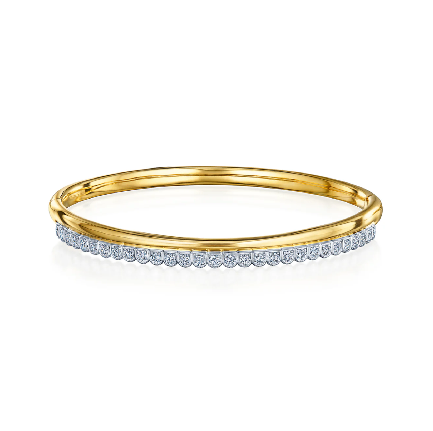 18K Two-Tone Sirena Diamond Bangle by KWIAT