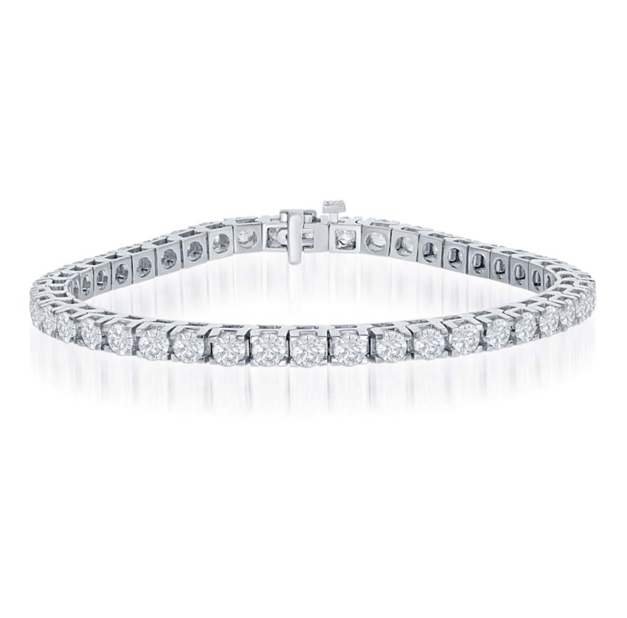 14K WG 8cttw Diamond Tennis Bracelet Main image