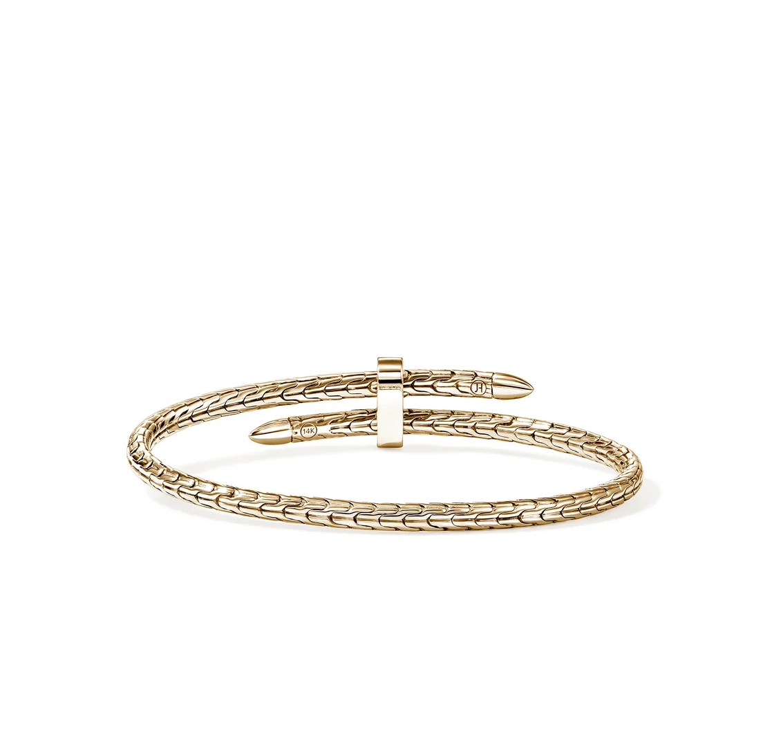 14K Yellow Gold Spear Flex Diamond Bangle by John Hardy