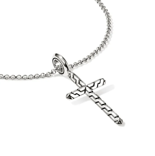 Sterling Silver Essentials Spiritual Cross Pendant Necklace by John Hardy