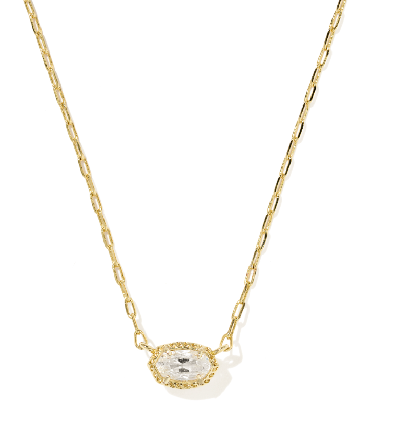 Gold Plated Mini Elisa Luxe Pendant Necklace by Kendra Scott Main image