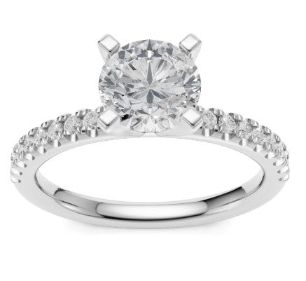 14K WG Round 1/2cttw Diamond French Pave Semi-Mount by Imagine Bridal Main image