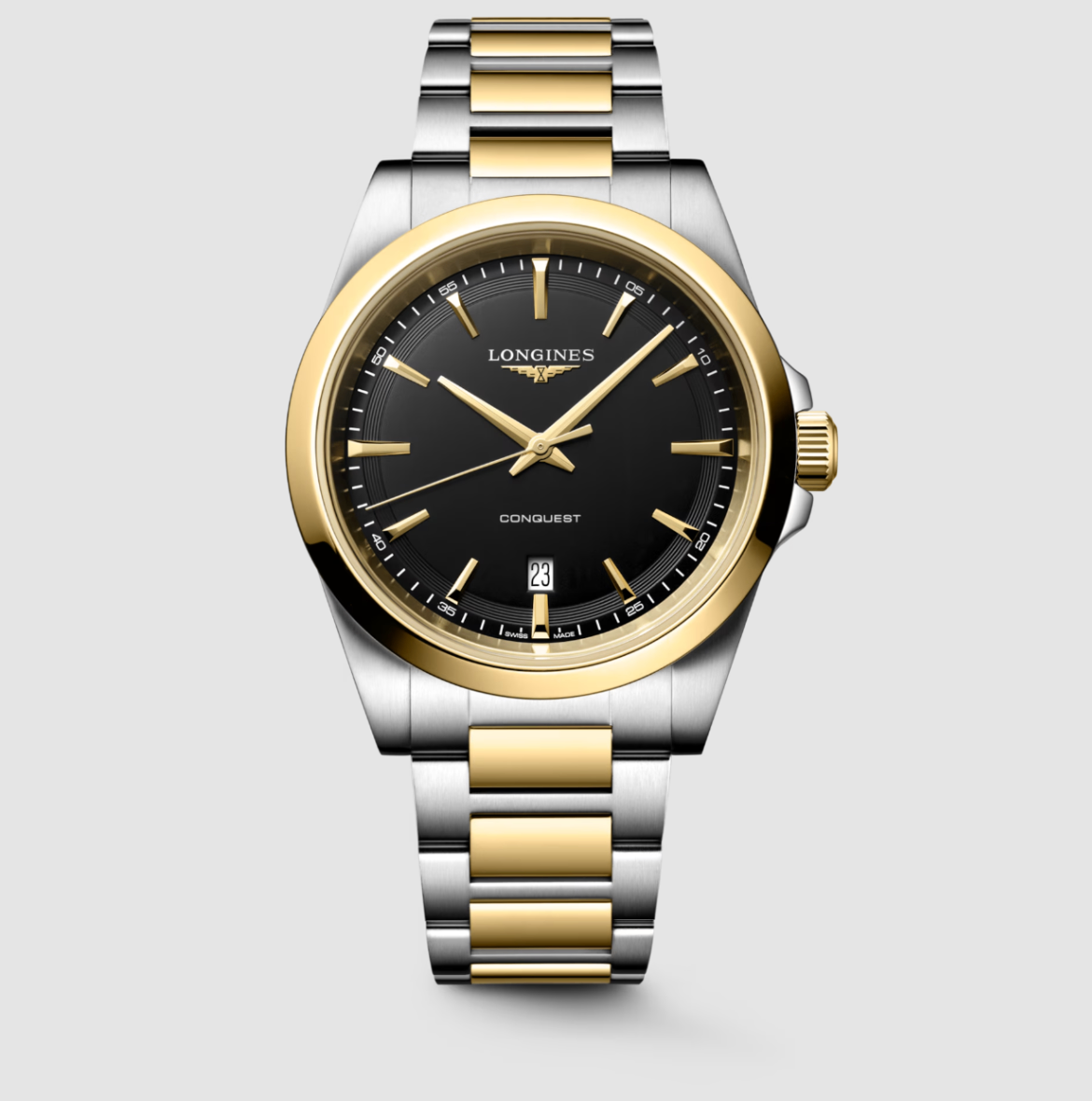 Longines Conquest 41mm Two-Tone Watch with Black Dial Main image