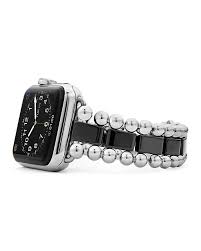 Stainless Steel/Black Ceramic Smart Caviar 38mm Link Watchband By LAGOS Main image