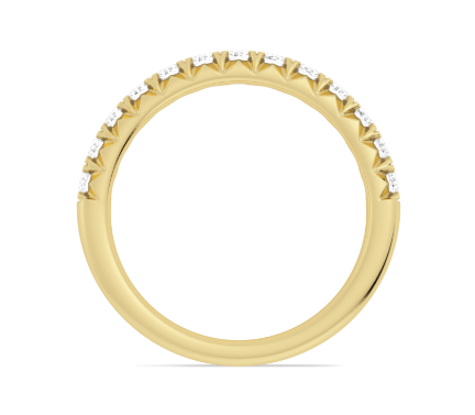 14K Yellow Gold Diamond Fishtail Anniversary Band