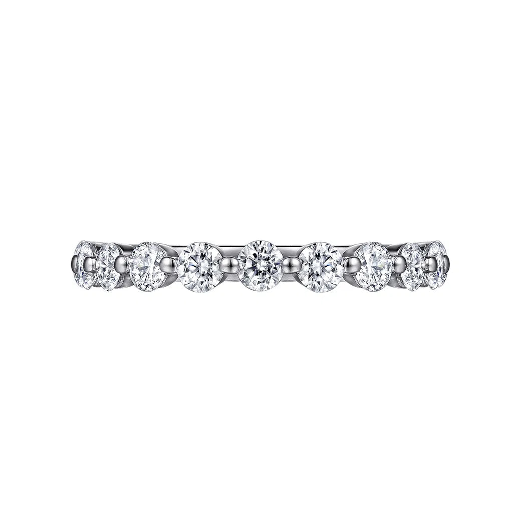 14K WG "Devinne" Single Prong 4/5cttw Diamond Anniversary Band by Gabriel NY
