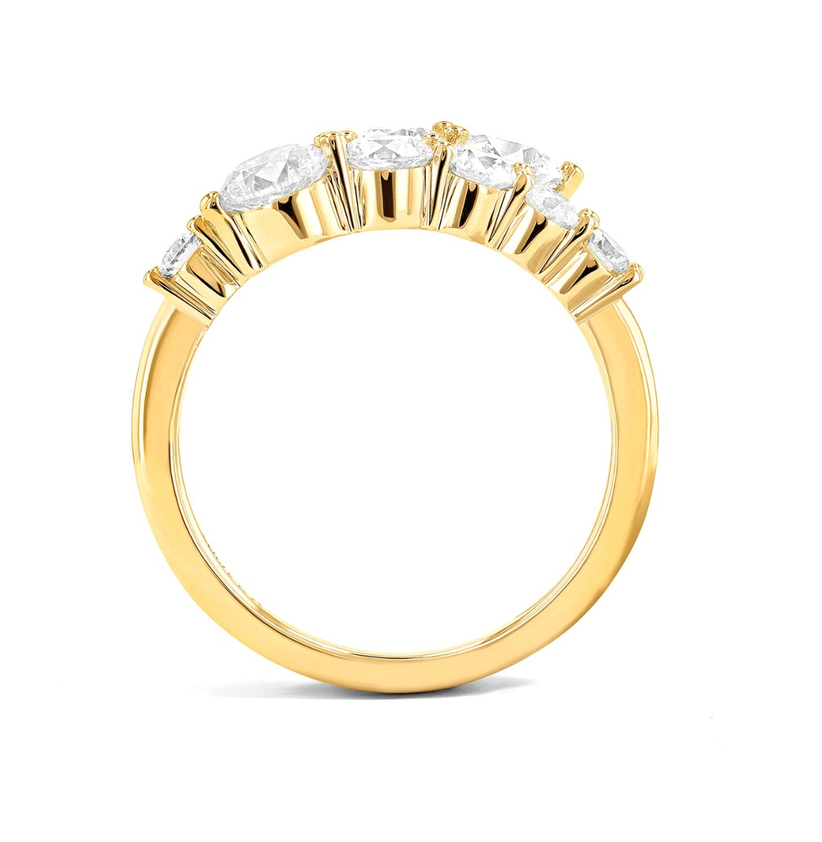 18K Yellow Gold Graduated Diamond Wrap Ring