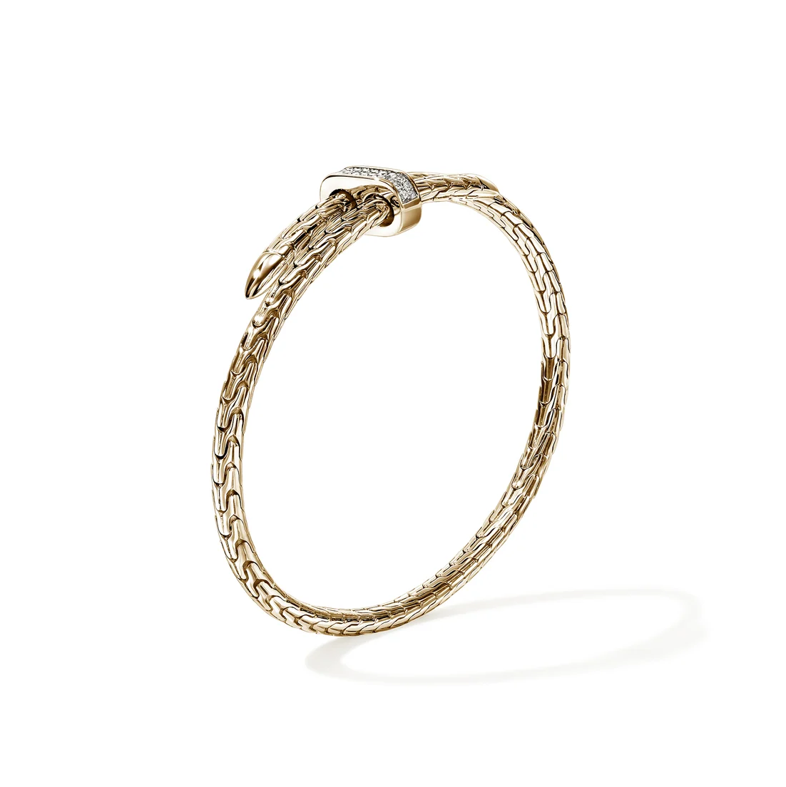 14K Yellow Gold Spear Flex Diamond Bangle by John Hardy