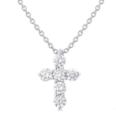 14K WG .25cttw Diamond Shared Prong Pendant Main image