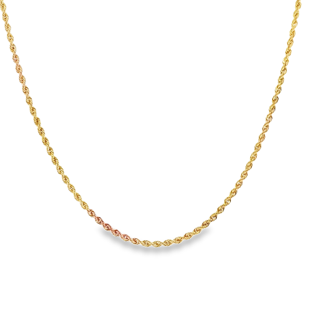 14K Yellow Gold 20" Rope Chain, *Estate Item Sold as is, Final Sale* Main image