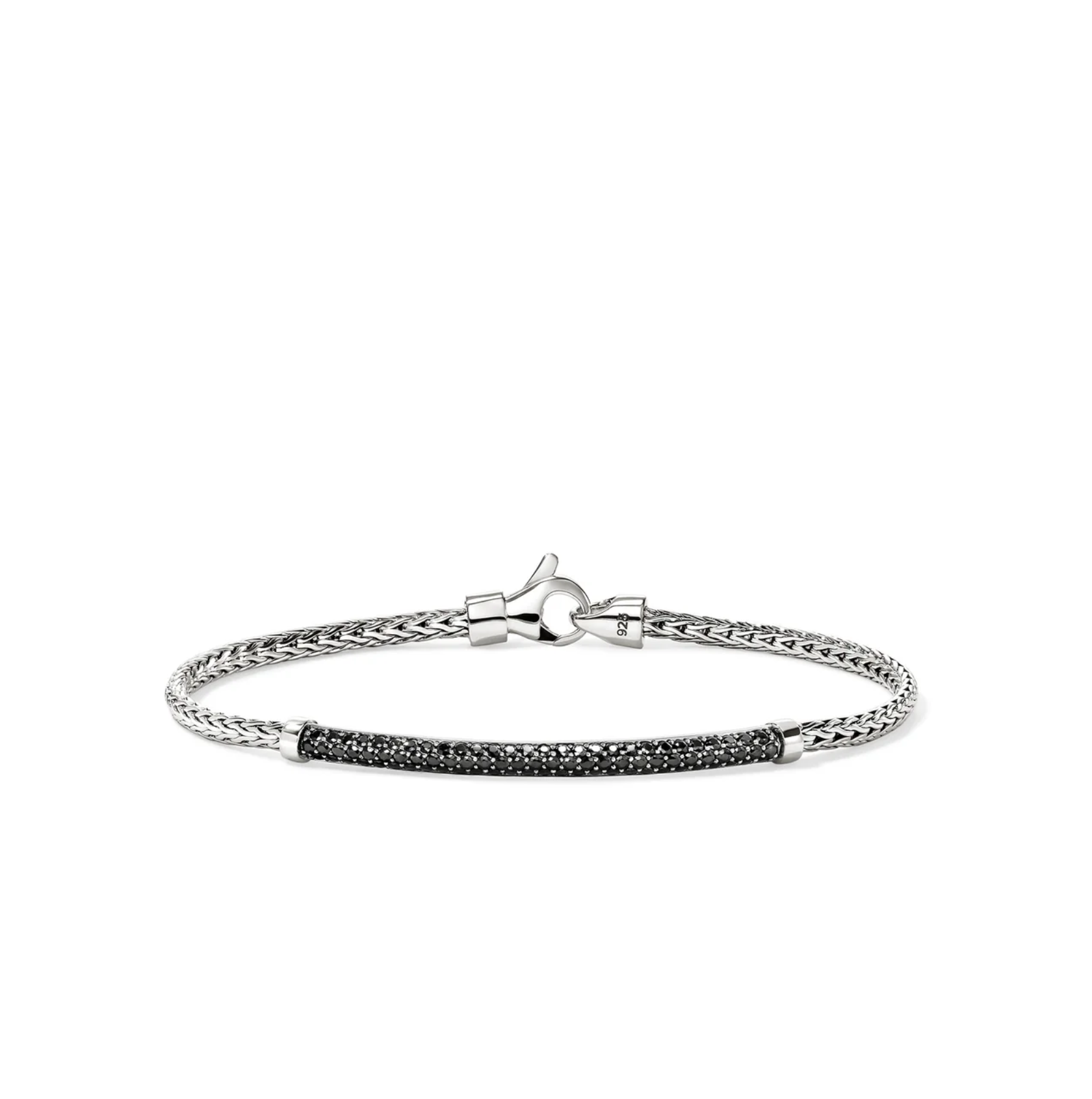 Sterling Silver & Black Sapphire Essentials Bar Bracelet by John Hardy Main image