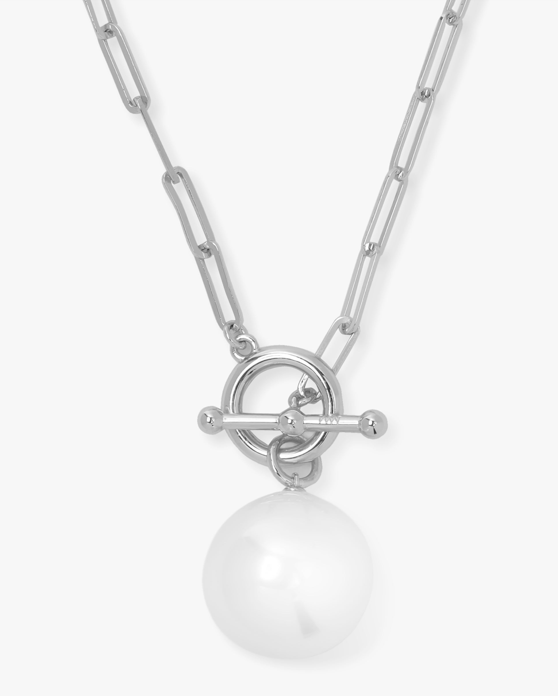 Silver Plated Life's a Ball Pearl Pendant Necklace by Melinda Maria Main image