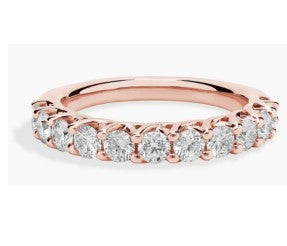 14K RG 1cttw Diamond Trellis Band