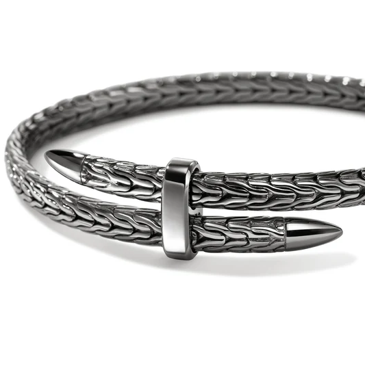 Dark Silver Spear Flex 5.5mm Bangle by John Hardy Main image