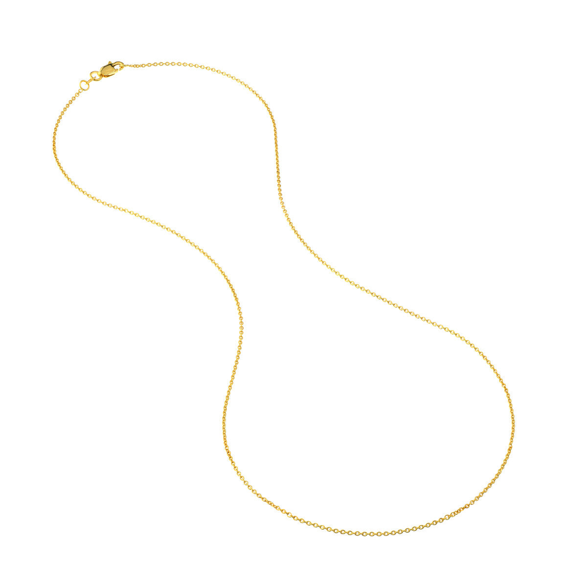 10K YG 20" 1.05mm Tight Cable Chain