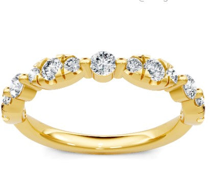 14K YG Round Diamond Alt. Size Wedding Band by Imagine Bridal Main image