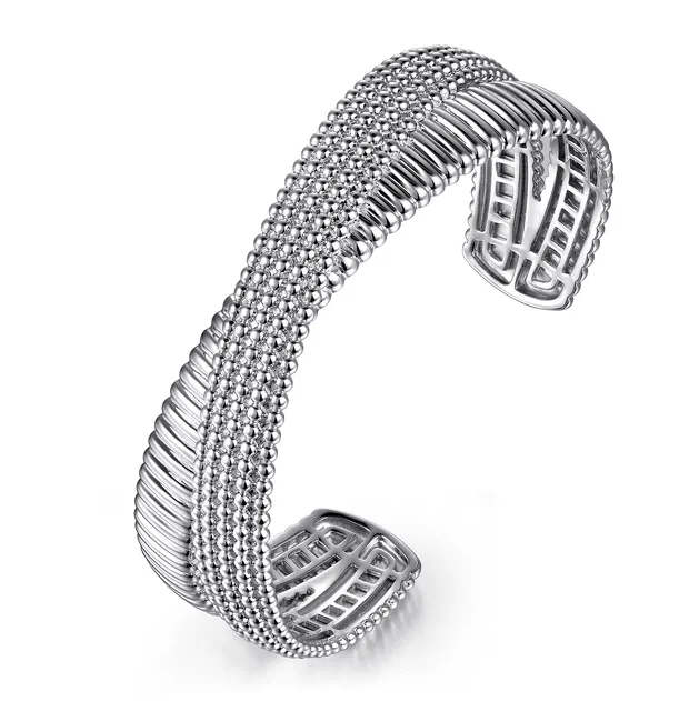 Sterling Silver Bujukan Crossover Cuff Bracelet by Gabriel NY Main image