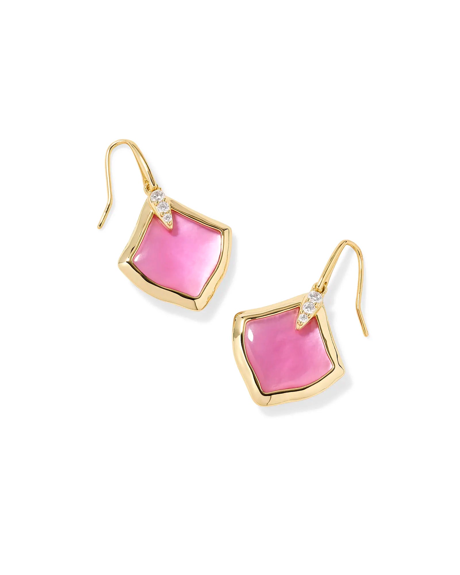 Joelle Gold Plated Small Drop Earrings in Azalea Illusion by Kendra Scott