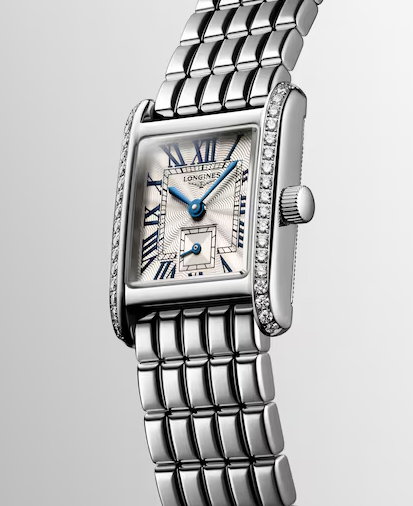 Longines Mini DolceVita Ladies Watch with Silver Flinqué Dial