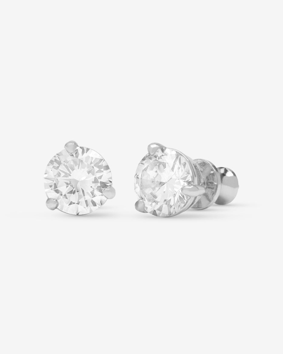 Silver Plated "Not Your Basic" 8mm Martini Studs in CZ by Melinda Maria