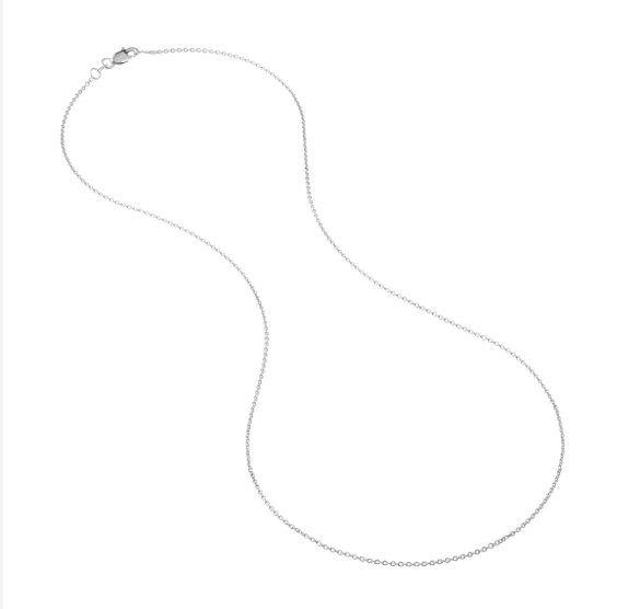 20" 14K WG  1.5mm Cable Chain w/ Lobster Clasp