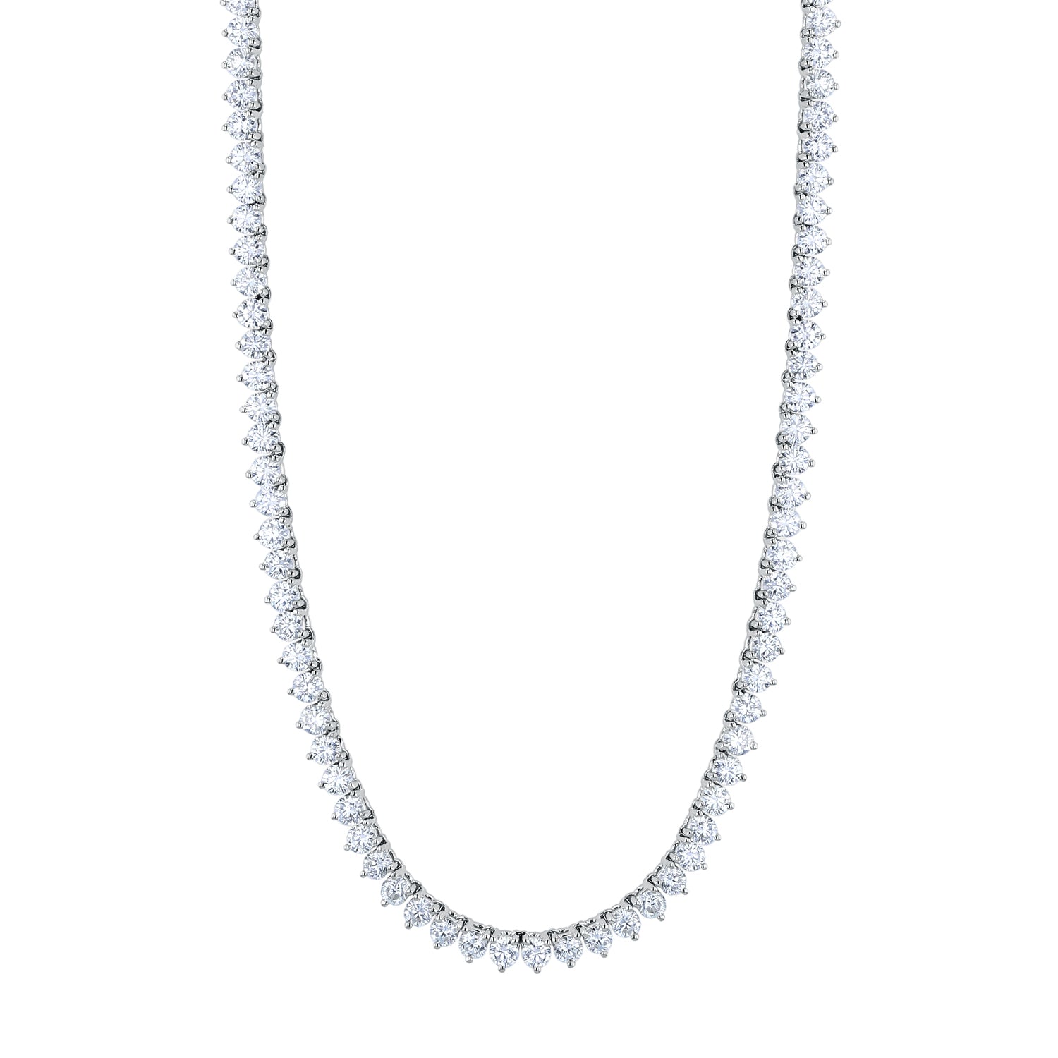 18K WG 3-PRONG DIAMOND OPERA NECKLACE
